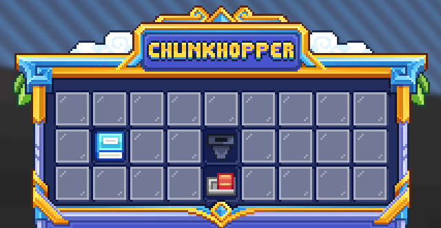 Le menu du ChunkHopper