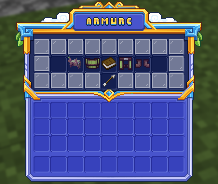 Le menu /armure gui