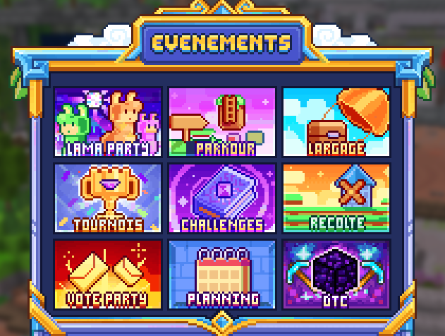 Le menu /event