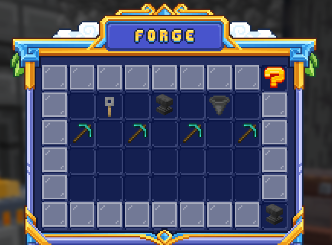 Le menu /forge