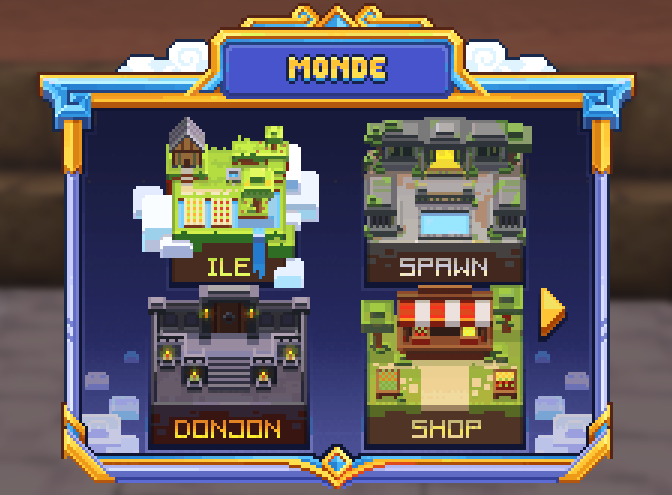 Le menu /mondes