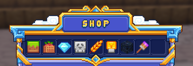 Le menu /shop